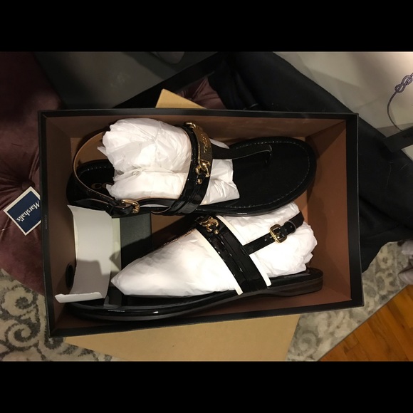 Black. Coach sandals - Picture 1 of 3